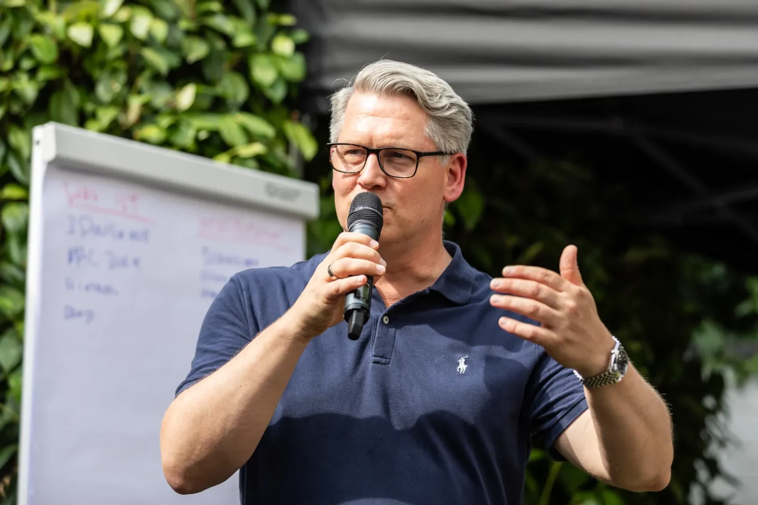 Arne Stoschek im Training am Flipchart