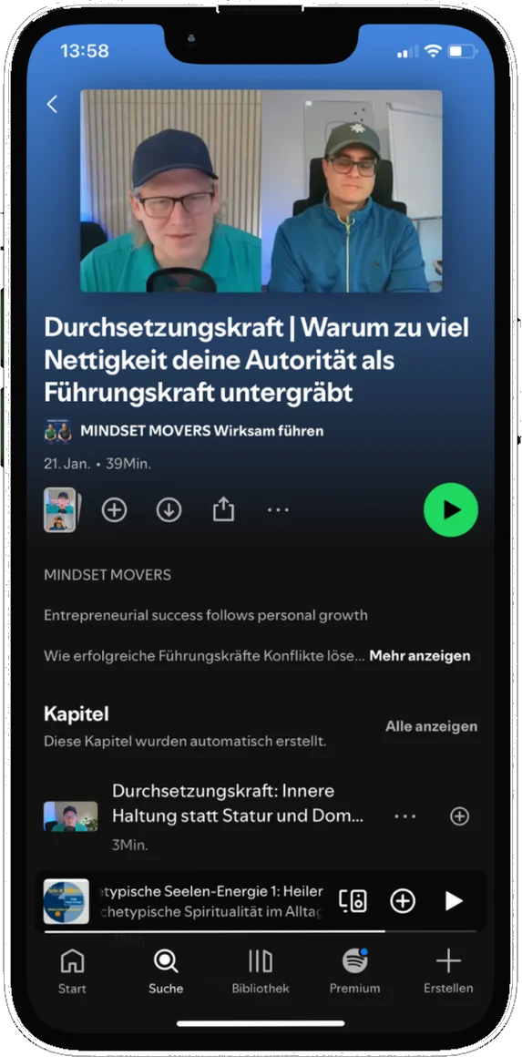 Podcast Wirksam führen auf dem Smartphone