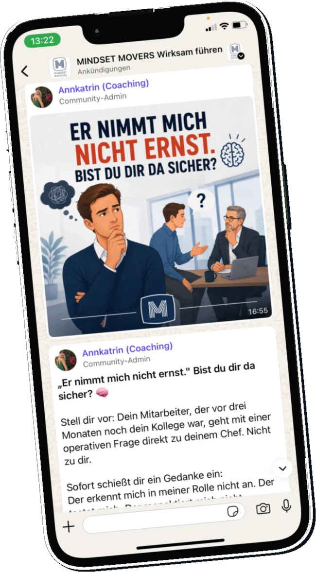 Beitrag der WhatsApp Community auf dem Smartphone